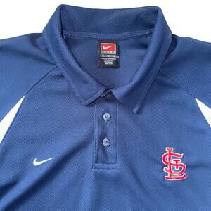 NIKE TEAM ST LOUIS CARDINALS DRI-FIT POLO SHIRT MEN'S XL FITS 2XL
